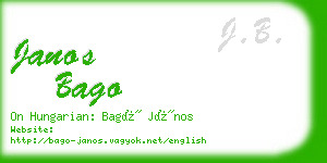 janos bago business card